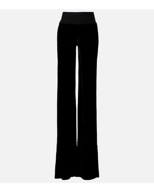 Rick Owens Black Bias Cady Crepe Wide-Leg Pants