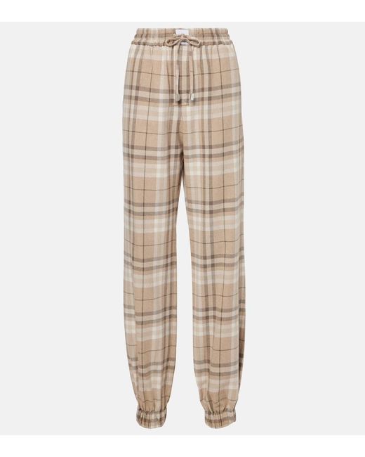 The Attico Natural Cotton-Blend Sweatpants