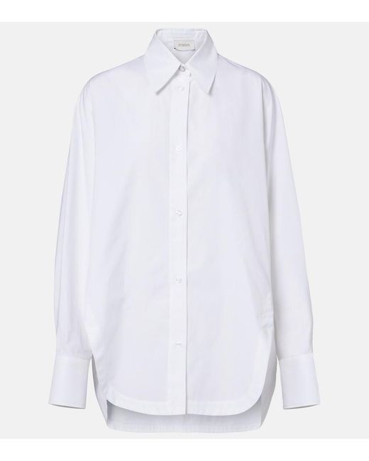 Sportmax White Ovest Oversized Cotton Poplin Shirt