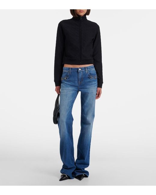 Gucci Blue Horsebit Flared Jeans