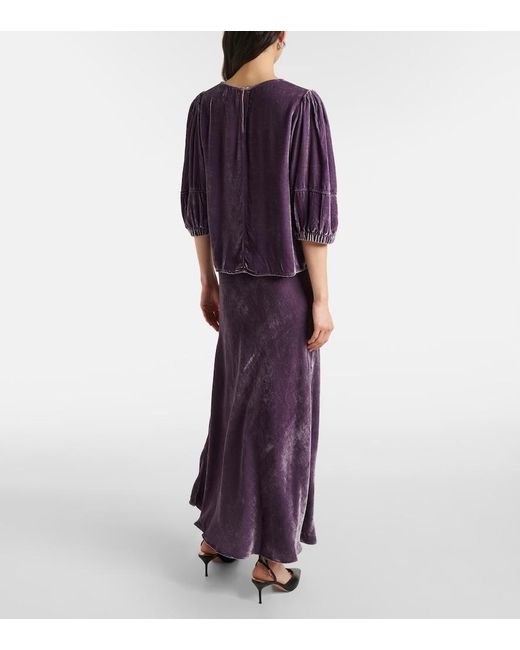 Velvet Purple Nancy Top