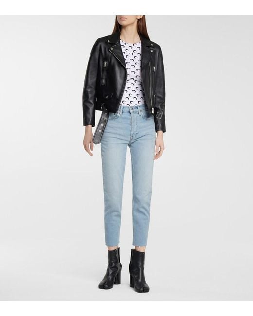 Re/done Blue 90S High-Rise Slim Jeans