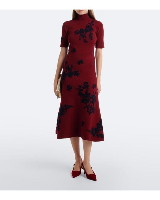 Pullover A Collo Alto di Erdem in Red