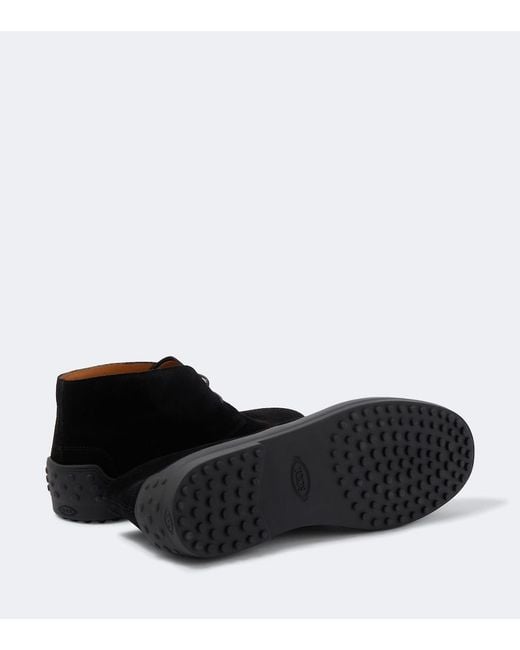 Stivaletti Stringati di Tod's in Black da Uomo