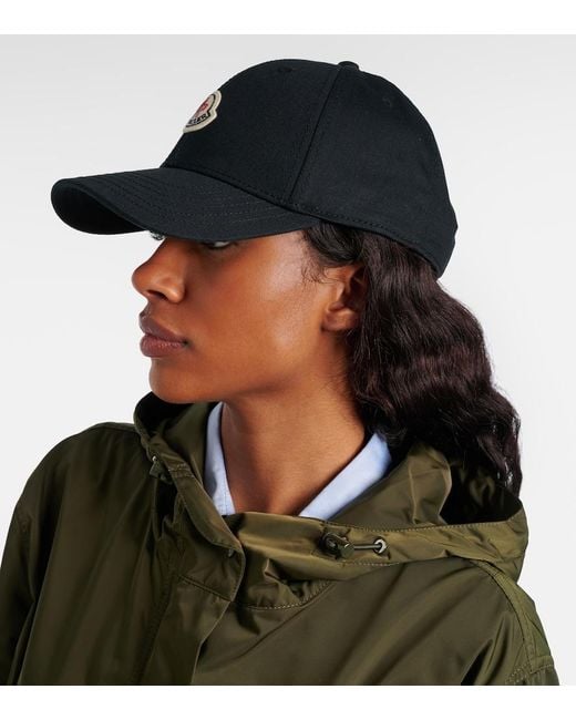 Moncler Black Baseballcap Aus Baumwolle