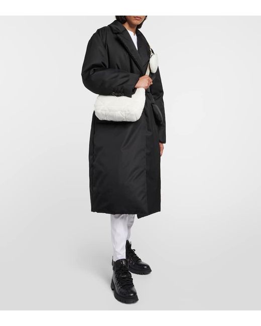 Prada White Re-Edition 2000 Quilted Shearling Shoulder Bag