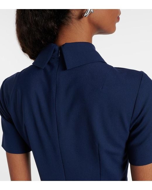 Emilia Wickstead Blue Jody Shirt Dress