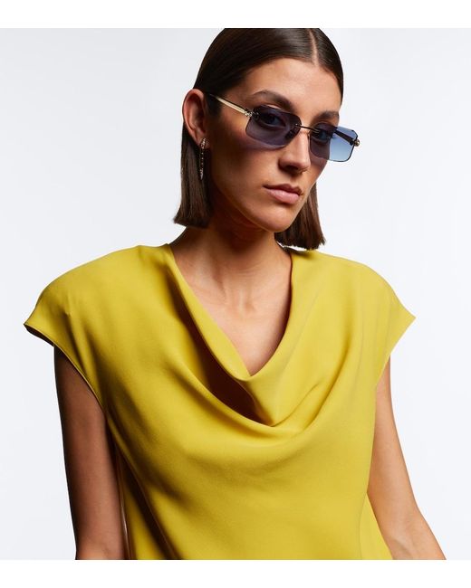 BVLGARI Blue Serpenti Forever Rectangular Sunglasses