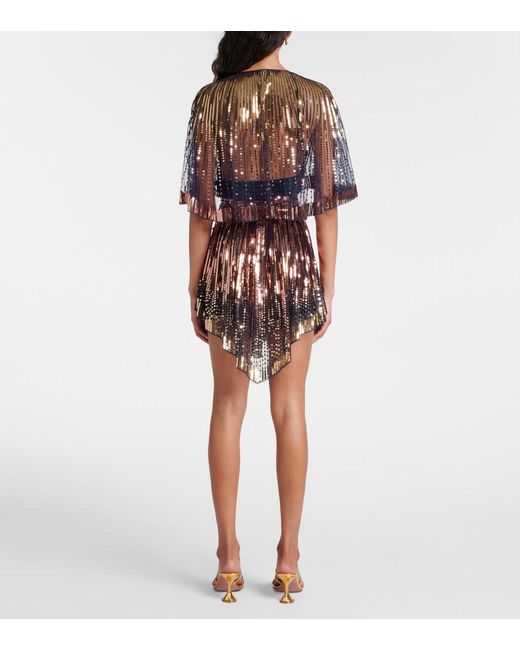 Rabanne Multicolor Sequined Shorts