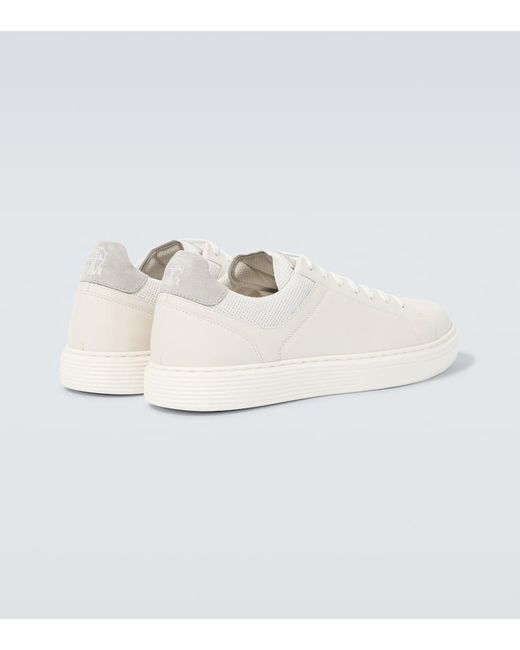 Brunello Cucinelli Sneakers aus Leder in White für Herren