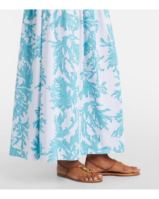 Alexandra Miro Blue Ottilie Printed Maxi Dress