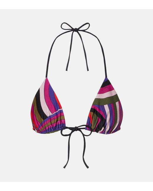 Emilio Pucci Purple Iride Bikini Top