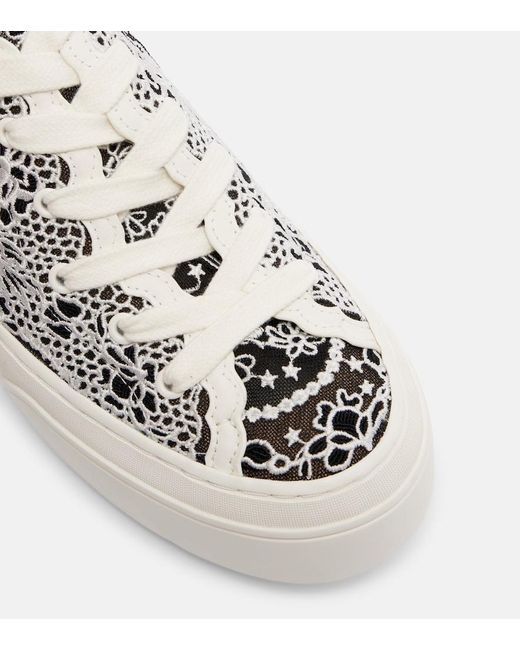 Zimmermann White Pixie Lace Platform Sneakers