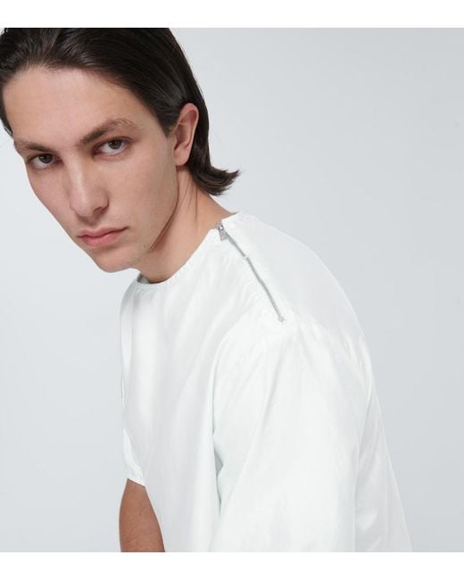 Jil Sander White Blouson Silk Blend T-Shirt for men