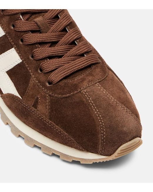 Hogan Brown H671 Suede Sneakers