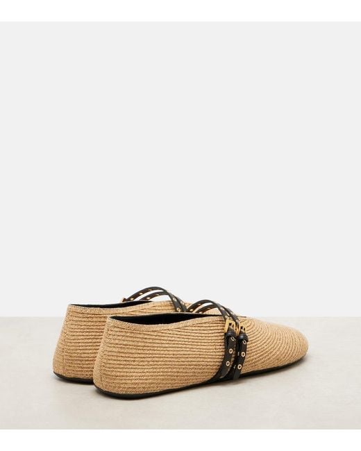Alaïa Brown Ballerinas With Double Strap