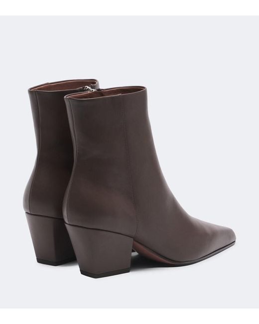 Paris Texas Brown Jane Leather Ankle Boots