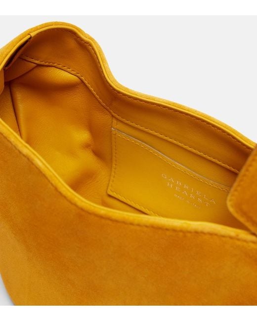 Gabriela Hearst Yellow Soft Demi Small Leather Clutch
