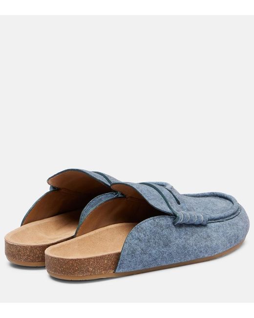 J.W. Anderson Blue Suede Mules