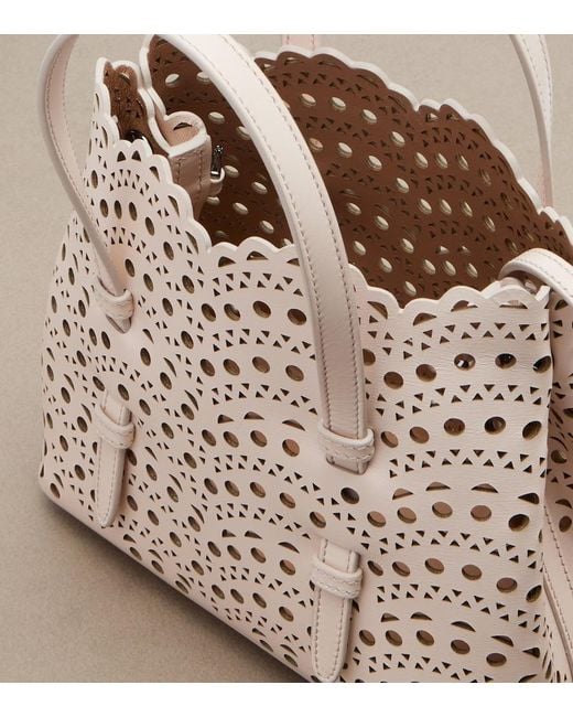 Alaïa Natural Mina 20 Vienne Leather Tote Bag