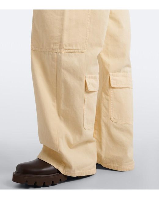 Moncler Natural Cotton Wide-Leg Pants