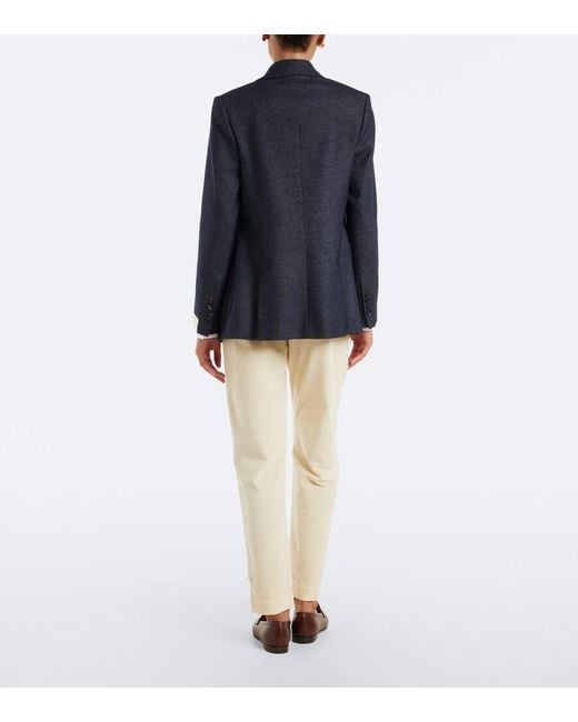Eleventy Natural New York Cotton-Blend Tapered Pants
