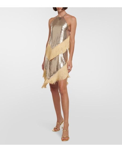 Rabanne Natural Embellished Miniskirt