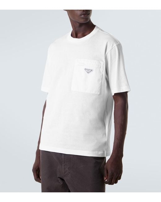 Prada White Cotton T-Shirt for men