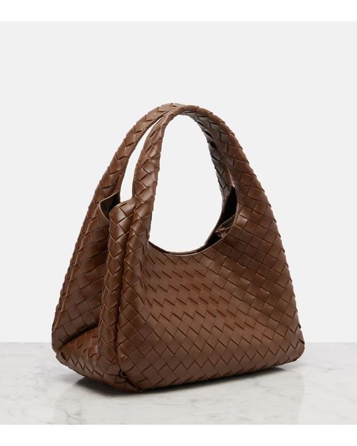 Bottega Veneta Brown Campana Medium Leather Shoulder Bag