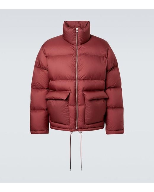 Auralee Red Ripstop Down Jacket for men