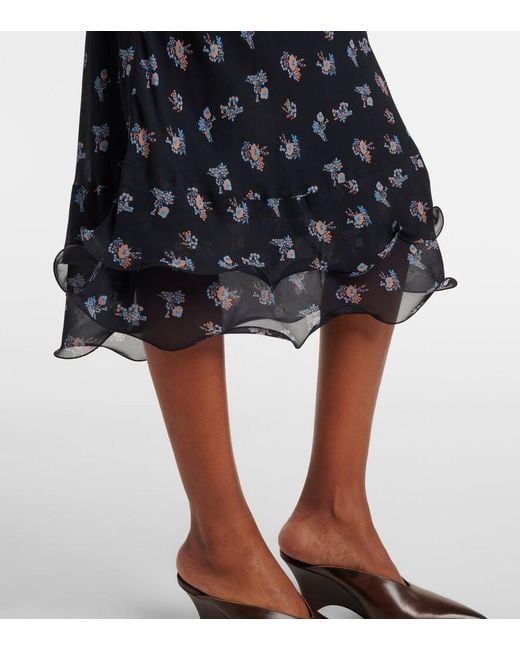 Dorothee Schumacher Blue Airy Daydream Midi Skirt