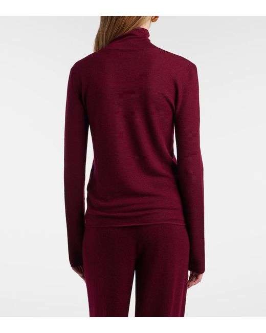 Lisa Yang Red Lory Cashmere Turtleneck Sweater