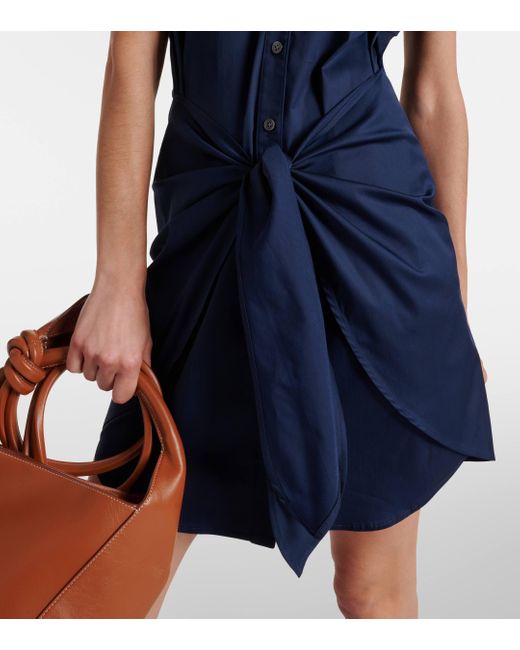 Veronica Beard Blue Aimee Cotton-blend Shirt Dress