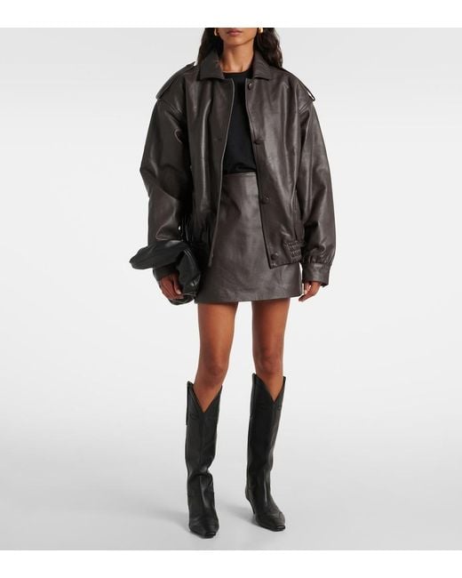 Blazé Milano Black Charlie Leather Bomber Jacket