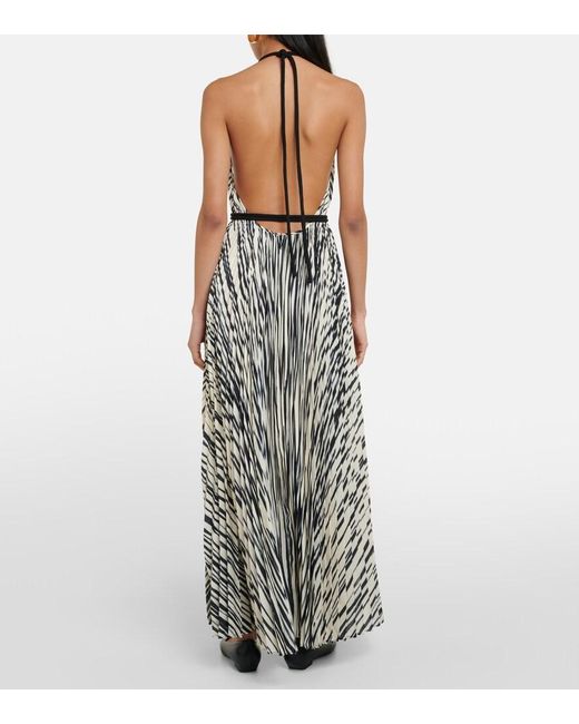Proenza Schouler White Frida Printed Chiffon Maxi Dress