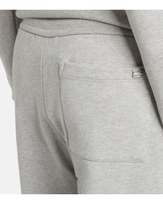 Victoria Beckham Gray Jules Cotton Jersey Sweatpants