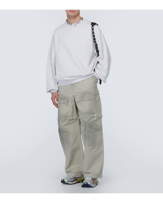 Pantalon cargo convertible en coton Balenciaga pour homme en coloris Natural