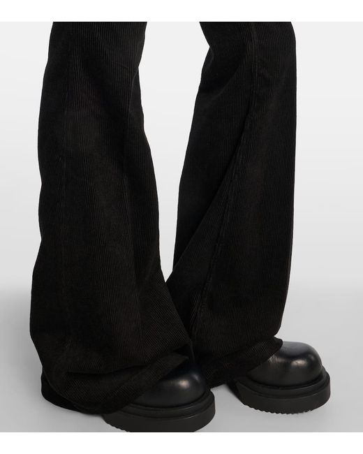 Rick Owens Black Schlaghose Bolan Aus Cord