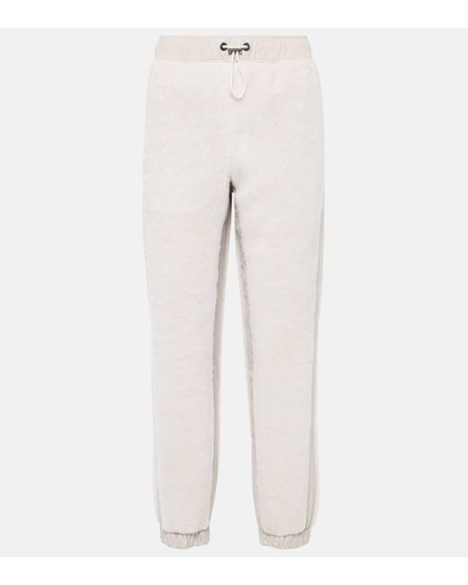Brunello Cucinelli White Wool-blend Sweatpants