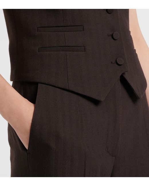 Gabriela Hearst Brown Wool Vest
