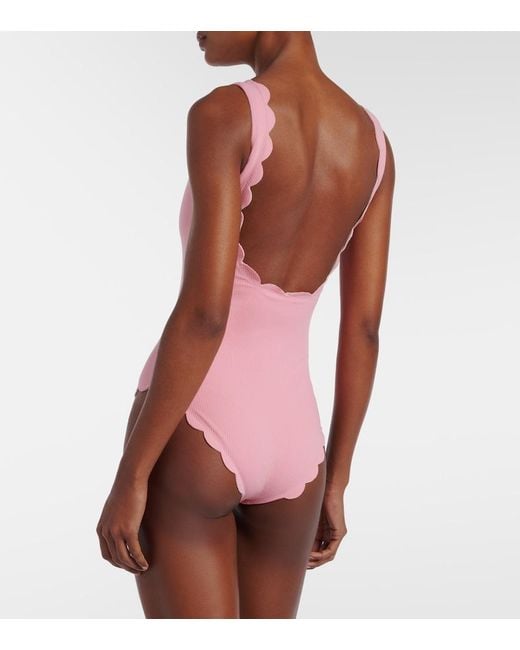 Marysia Swim Pink Palm Springs Scalloped Swimsuit