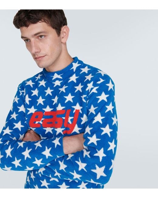 Jersey De Mezcla De Algodon ERL de hombre de color Blue