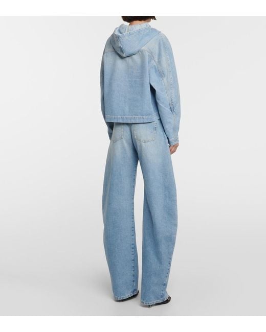 Alaïa Blue Cropped Denim Jacket