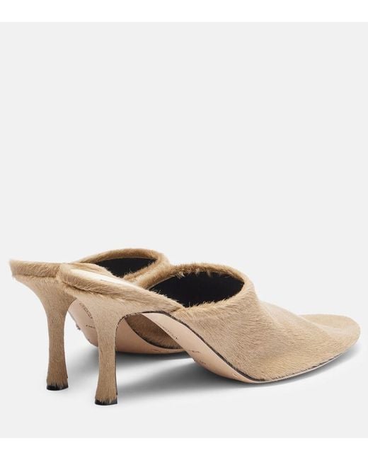 Christen Natural Elipse 75 Calf Hair Mules