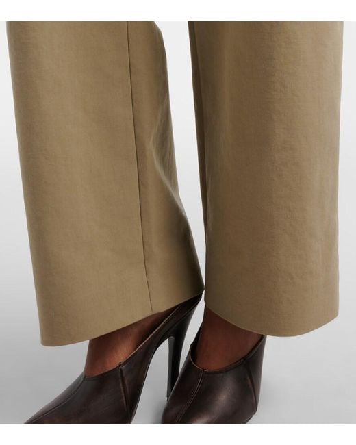 Magda Butrym Natural Cotton Wide-Leg Pants