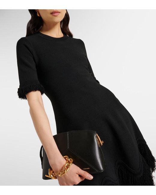 Ulla Johnson Black Vittoria Fringed Minidress