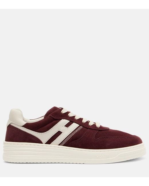 Hogan Brown H630 Suede Sneakers