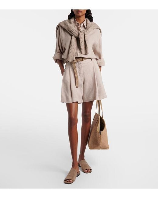 Brunello Cucinelli Brown Suede Sandals