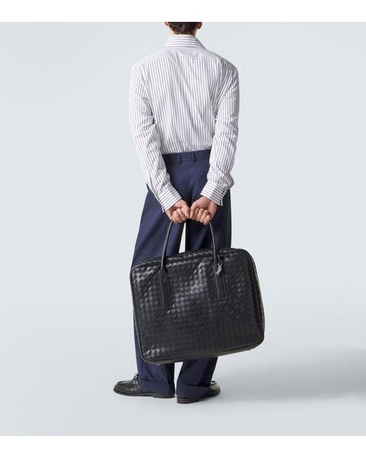 Bottega Veneta Black Getaway Large Intrecciato Duffel Bag for men