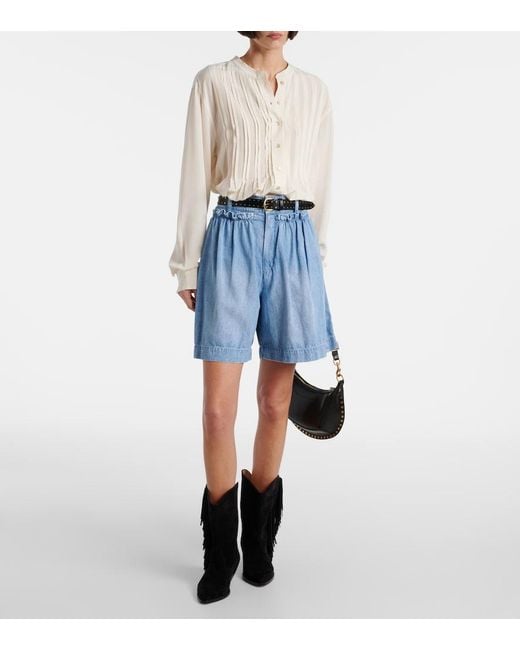 Isabel Marant Blue Ingrid Denim Shorts